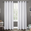 Exclusive Home Sateen Kids Twill Woven Room Darkening Blackout Grommet Top Curtain Panel Pair, 52"x84", Winter White