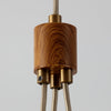 VidaLite F- Modern Bohemian 3-Light Cluster Pendant in Brushed Brass