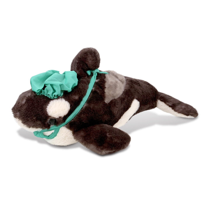 Wild Killer Whale Large Doctor Plush with Scrub Cap and Mask 15.5 Inches Brown Green White Polyester