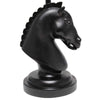 Simple Designs LT1089-BLK 17.25" Tall Polyresin Decorative Chess Horse