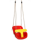 Red Plastic Baby and Toddler Swing Seat with Hanging Ropes Swings