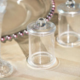 Set of 16 Pcs Clear Jar with Lid Baby Shower Party Candy Holder Gift Box 3.25in 3.25" H X 2" W Dp Plastic