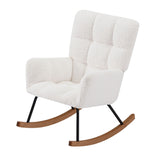 Off White Glider Chair Lounge Armchair Sofa Nursery Rocking