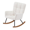 Off White Glider Chair Lounge Armchair Sofa Nursery Rocking