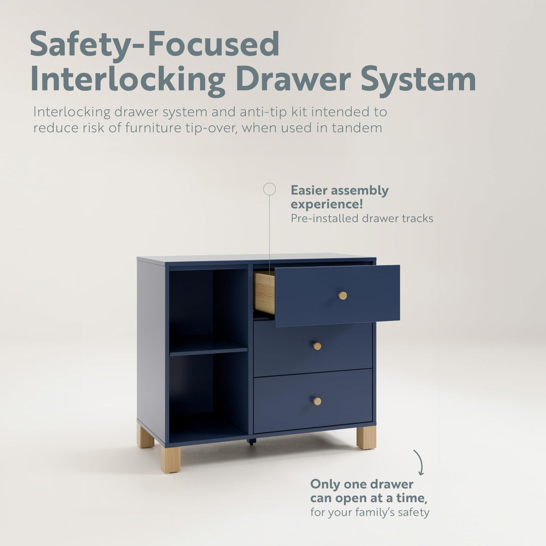 Storkcraft 3 Drawer Combo Dresser