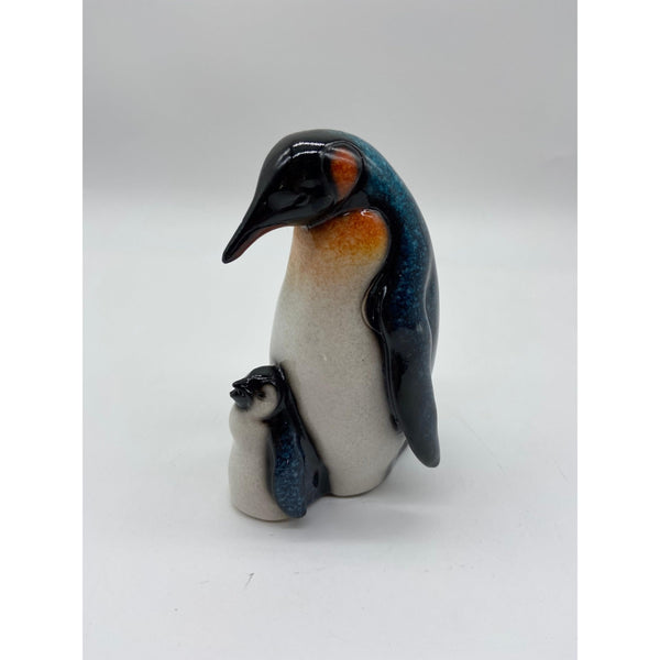 Penguin with Baby Multi Color Resin Glossy