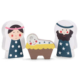 Kurt Adler 2-3-Inch Wooden Children's Nativity Set with Stable and