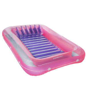 Inflatable Pink and Purple Water Sports Tub Pool Raft Lounger 12-inch 12" Plastic