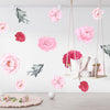 Elegant Oversized Blush Pink Peonies Wall Stickers