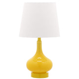 Kids Lighting 18-inch Amy Yellow Mini Gourd Table Lamp Modern Contemporary Transitional Glass Bulbs Included