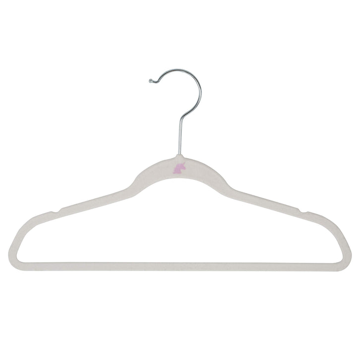 Simplify 100 Pack Kids Velvet Hangers | Slim | Non-Slip Design | Space