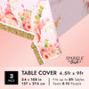 Fary Tea Party Tablecloths for Grls Floral Brthday Supples (54 X