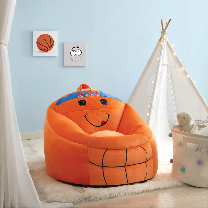Heritage Kids Micromink Squishy Bean Bag Chair for Kids Ages 3+