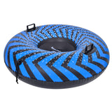 37" Blue and Black Inflatable Ride-on Pool Float Or Snow Tube Plastic