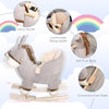 Kids Plush Ride-on Rocking Horse with Bear Toy Children Chair Soft Fun