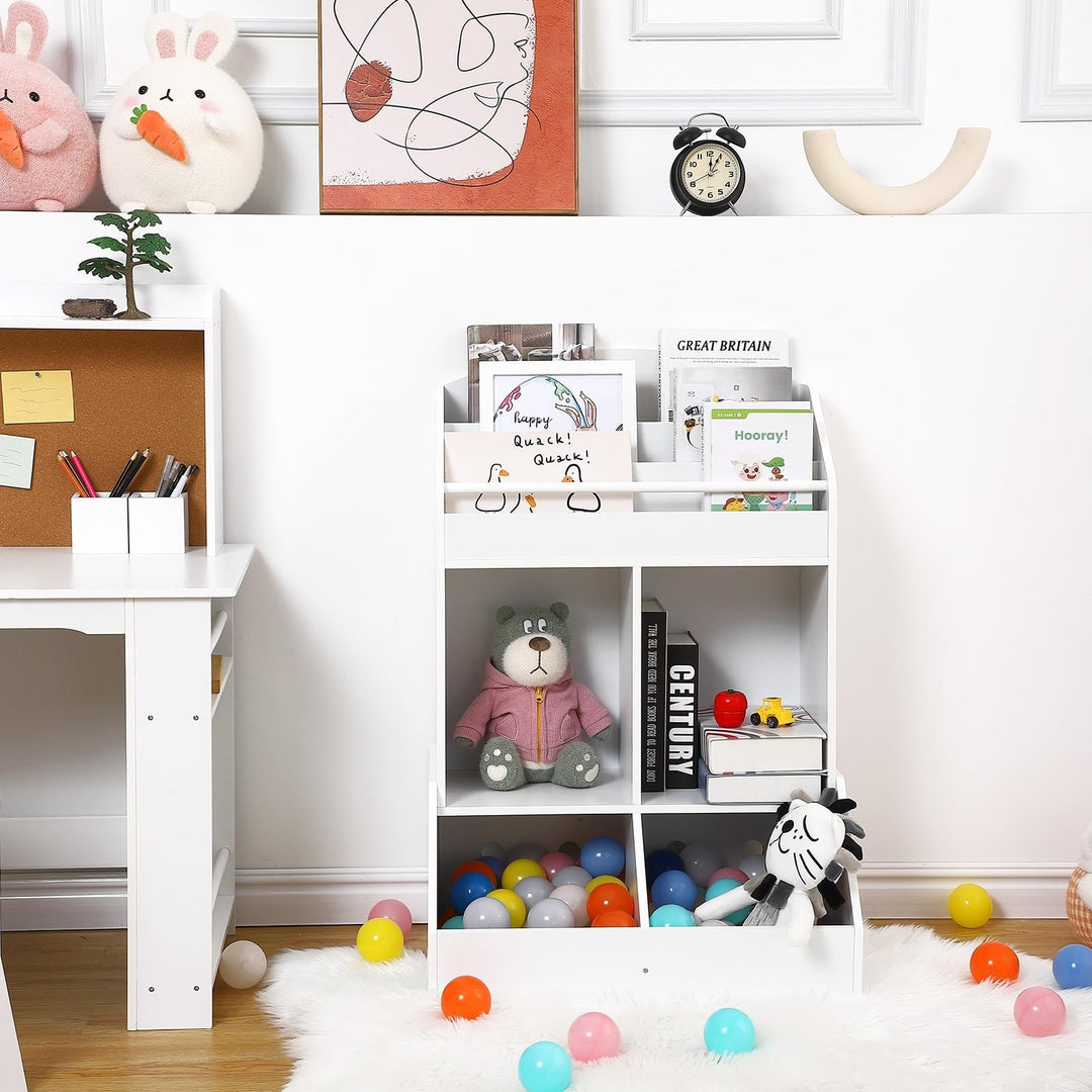 White and Toy Storage Wood Organizer for Toddler odern Contemporary