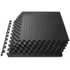 12 Pieces Black Interlocking Floor Tiles Eva Foam Mat 23.6"