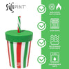 Silipint: Silicone Kids 8oz Straw Tumblers: 2 Pack - Peppermint &