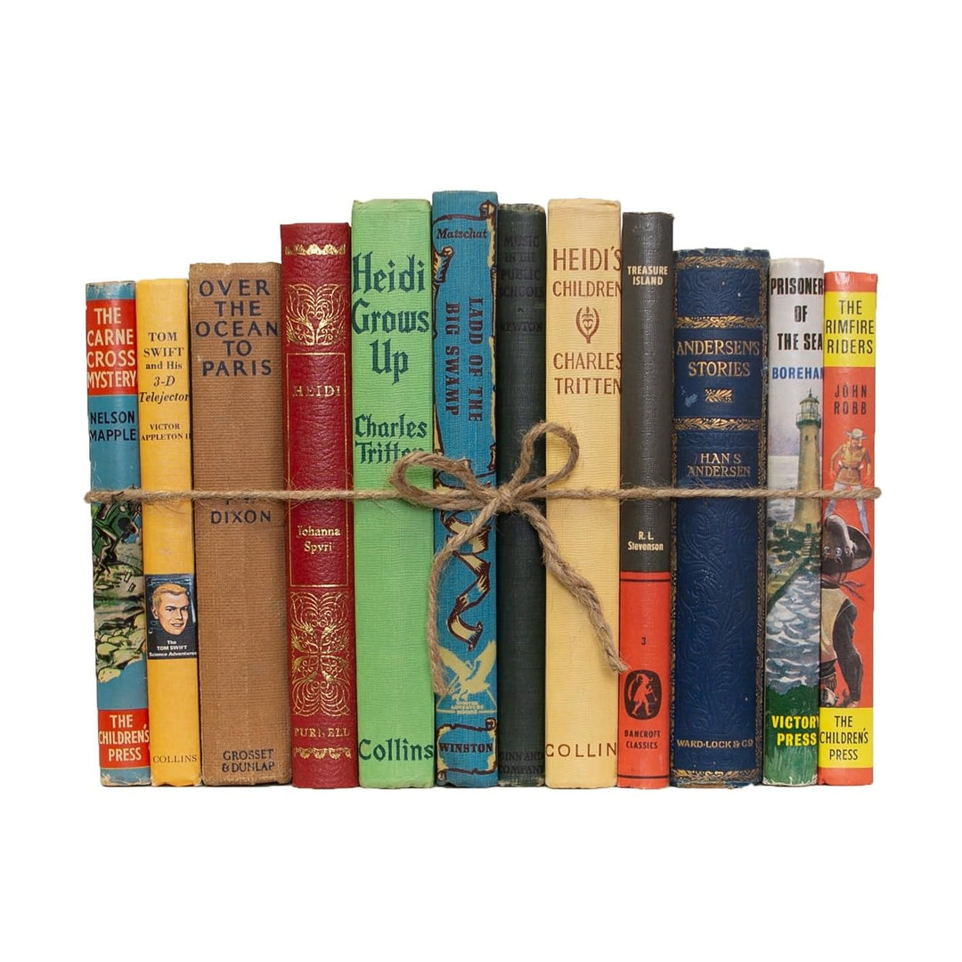 Books Decorative Accessories: Vintage Children's Subjectpak Multi Color Paper