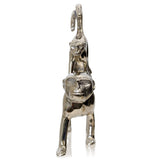 Mother and Child Silver Monkey Decorative Table Top Accessory 2.5" d X