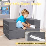 Toddler Couch with Blanket 3-in-1 Kids Couches and Sofas Fold Out