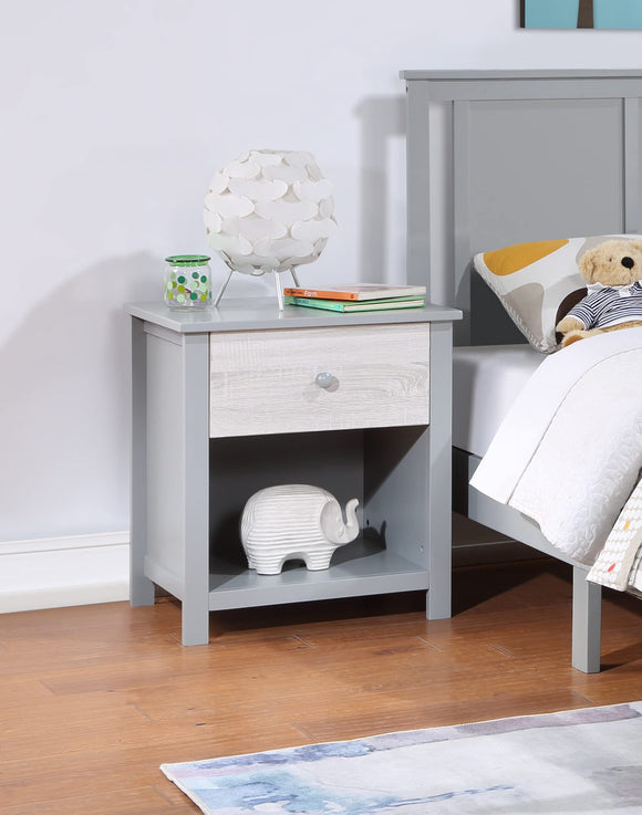 Olive & Opie Connelly Nightstand in Gray and Rockport Gray