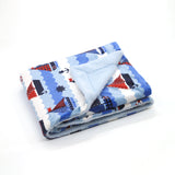 Printed Flannel Fleece Throw Sherpa Kids Blanket 40 X 50 Inch Nautical