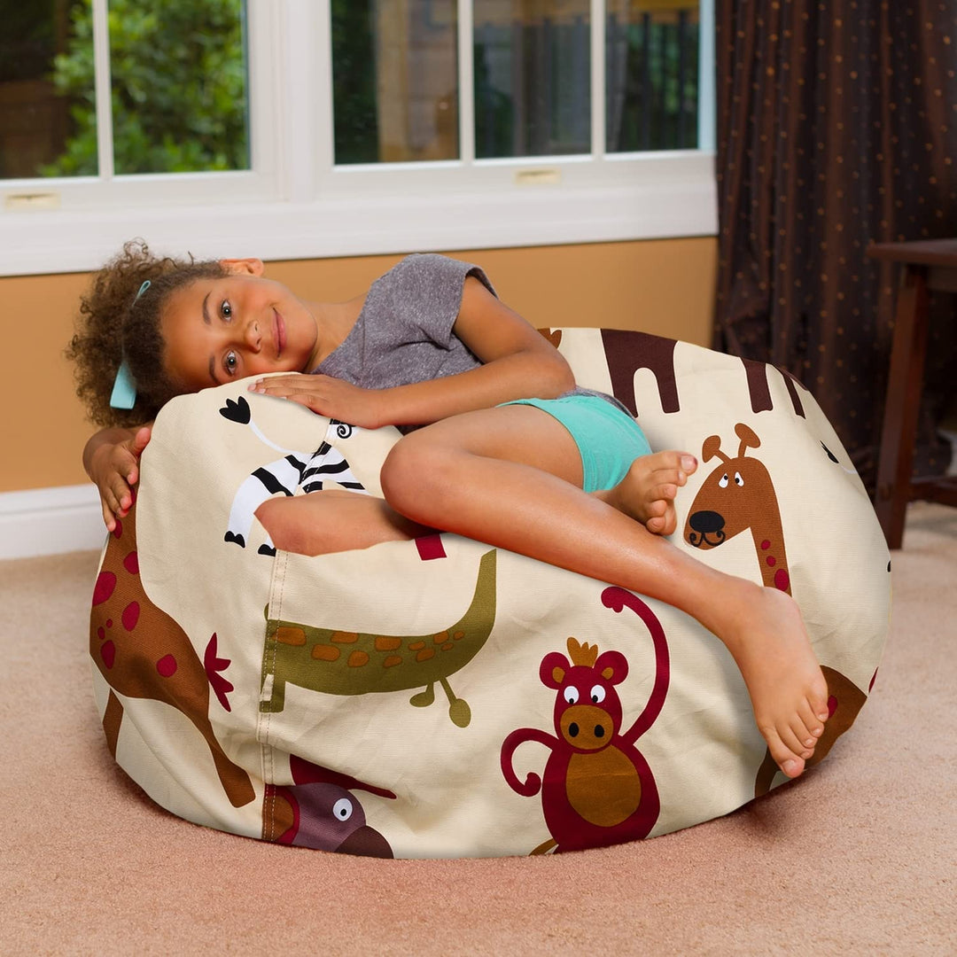 Posh Beanbags Bean Bag Chair Large-38in Canvas Birds