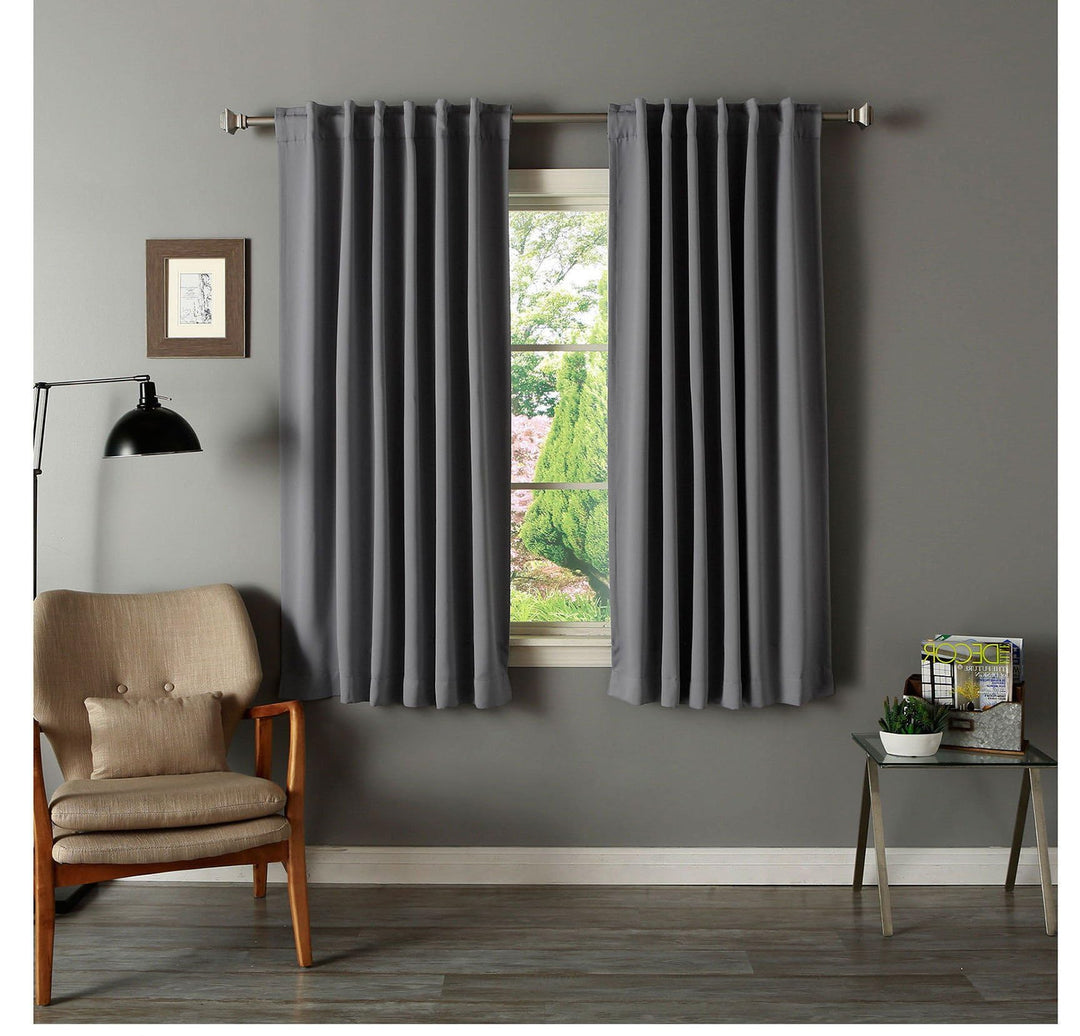 Aurora Home Insulated Thermal 63-inch Blackout Curtain Panel Pair