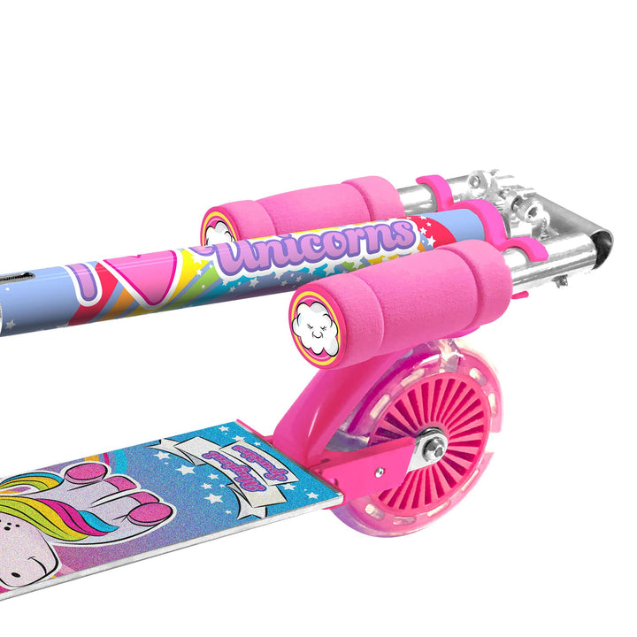 Ozbozz Unicorn Magical Sparkles Scooter with Flashing