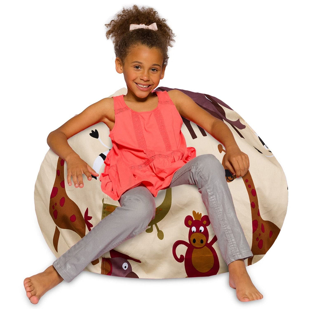 Posh Beanbags Bean Bag Chair Large-38in Canvas Birds