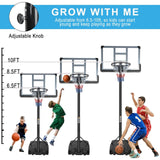 Portable Basketball Hoop Backboard System Stand Height Adjustable