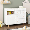 38" Ideal Height Nursery Dresser with Changing Top Safety Baby White