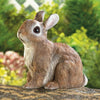 Sitting Baby Bunny Statue Brown Polyresin Waterproof Weather