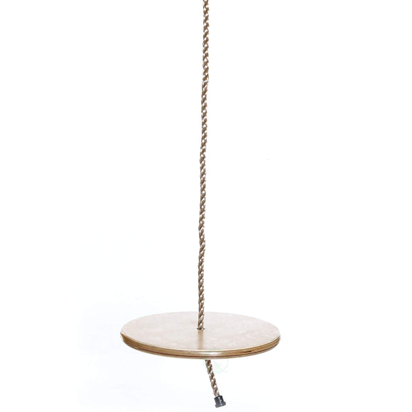 Wooden Round Disc Plate Swing Seat with Hanging Rope Wood