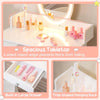 2 in 1 Wooden Princess akeup Desk Kids Vanity Set with irror White