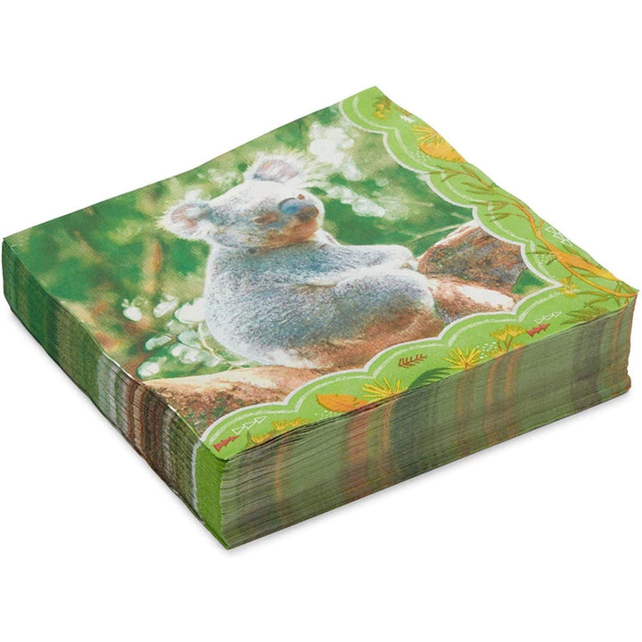 Koala Birthday Party Supplies Paper Napkins (6.5 in Pack) Multi