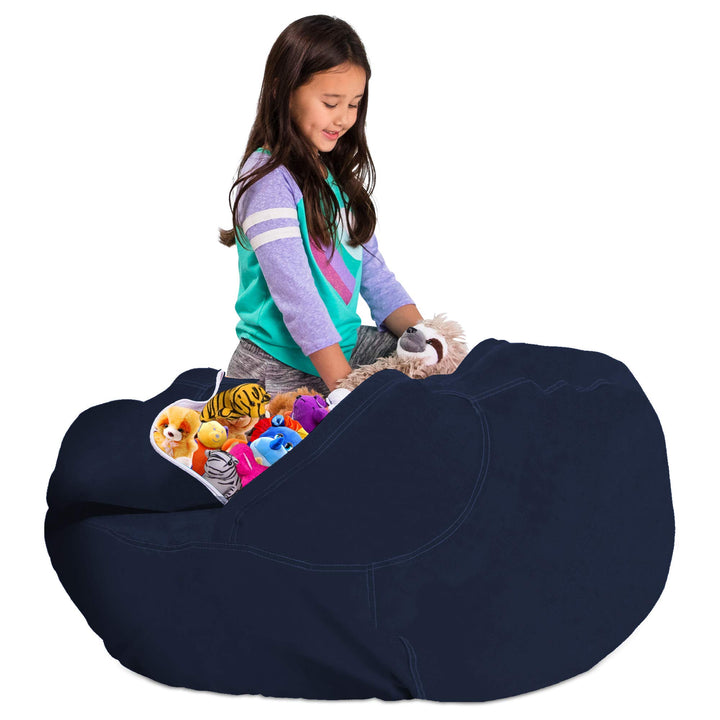 Posh Creations Stuffable Kids Stuffed Animal Storage Bean Bag Chair