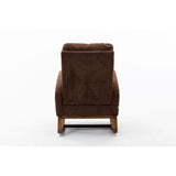 Brown 37'' Modern Nursery Rocking Armchair Comfortable Upholstered