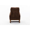 Brown 37'' Modern Nursery Rocking Armchair Comfortable Upholstered