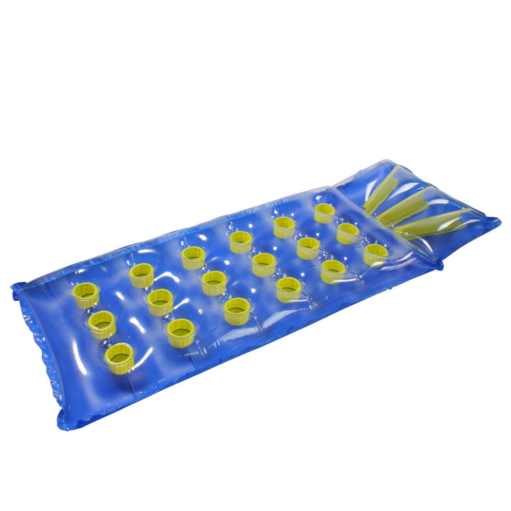 76" Blue and Yellow Inflatable 18-Pocket French Style Swimming Pool