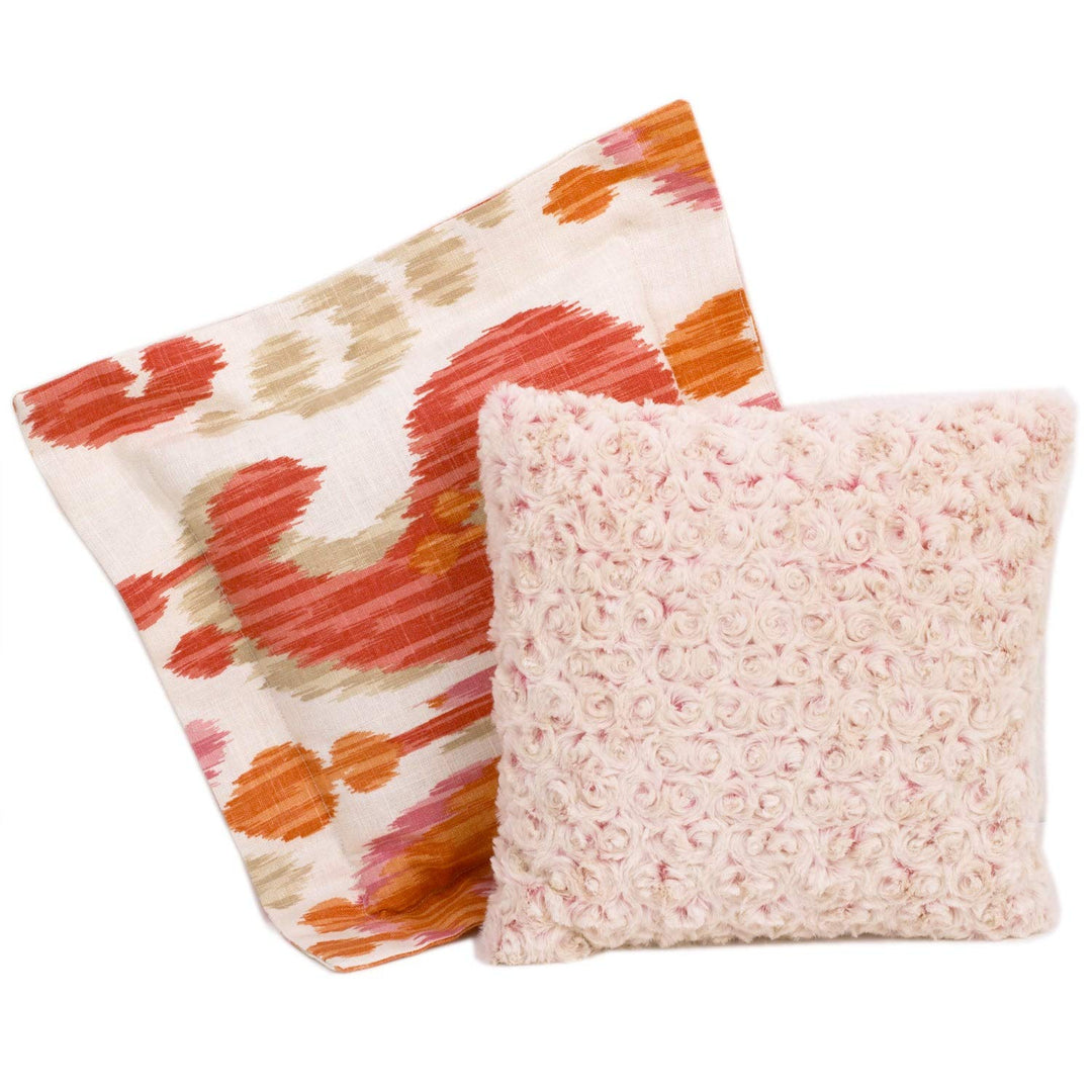 Pillow Pack Orange Contemporary Cotton Faux Fur