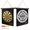 2-in-1 Magnetic Baseball Board Game Set. Double-Sided Hanging Board with 6 Safe S