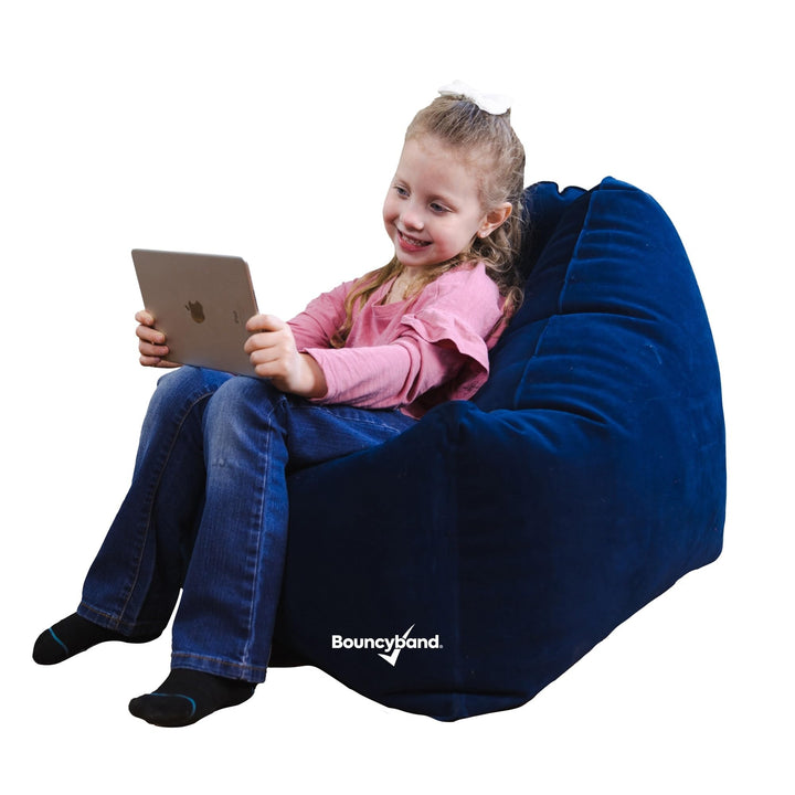 Comfy Cozy Peapod Inflatable Chair for Kids Blue