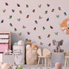 Colourful Holographic Butterflies Kids Wall Stickers Nursery DIY Art