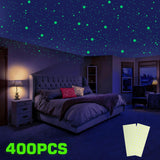 Christmas Kids Glow Stars Ceiling Wall Stickers for Home ulti Color