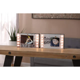 2pc Kids Mini-boss and Star Picture Frame with Led Lights Grey