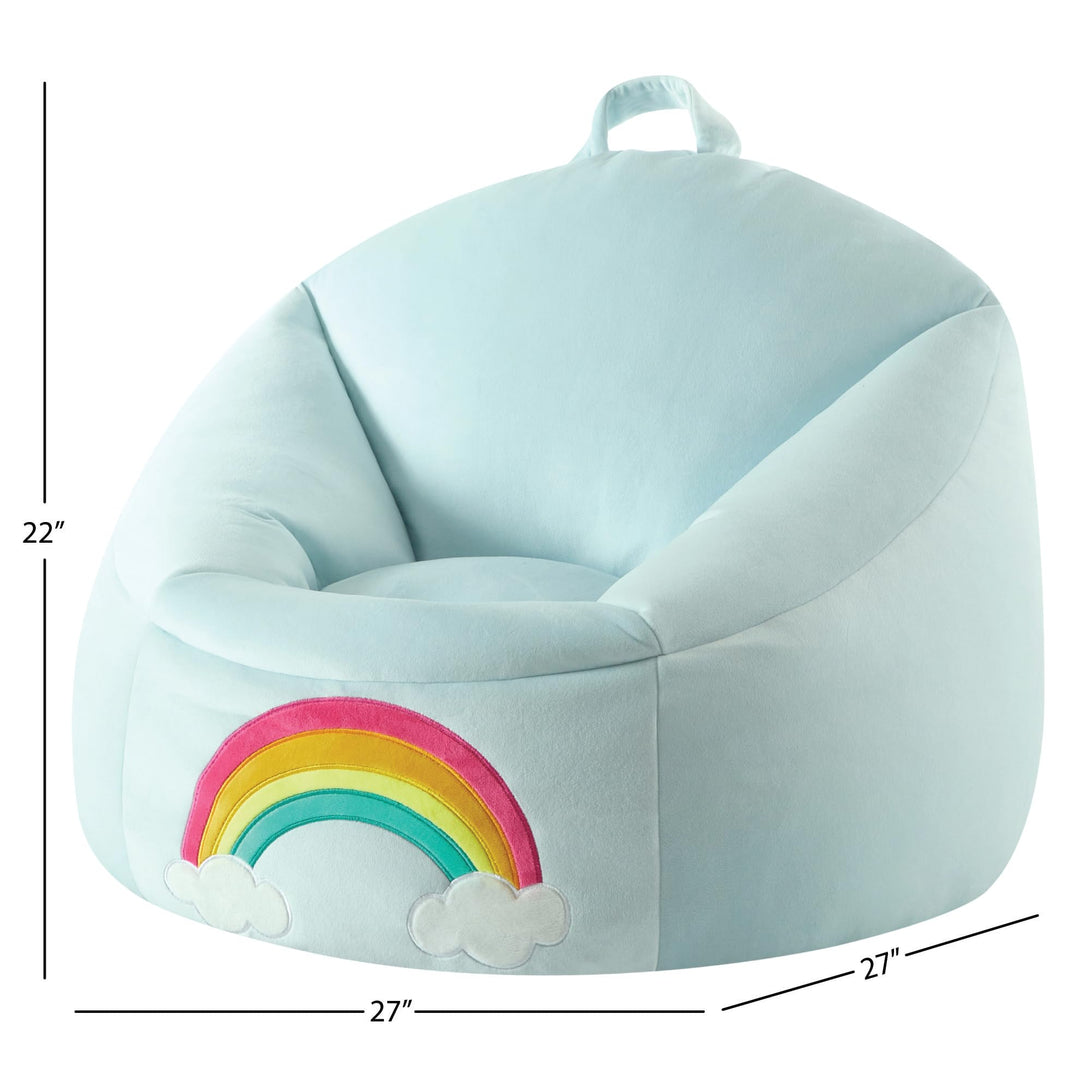 Heritage Kids Micromink Squishy Bean Bag Chair for Kids Ages 3+