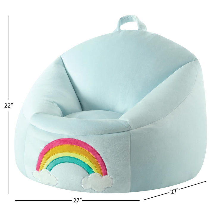 Heritage Kids Micromink Squishy Bean Bag Chair for Kids Ages 3+
