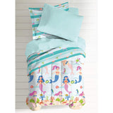 Kids Girls Mermaid Comforter Set Sized Swimming